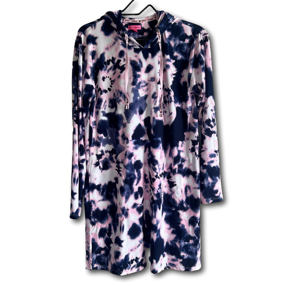 Betsey Johnson Dresses & Skirts - Betsey Johnson Women’s Tie Dye Hooded Lounge Dress Cover Up Size S
